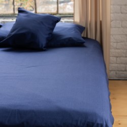 Prostěradlo na matraci s gumou Nanobavlna® – modrá